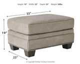 Olsberg Steel Faux Leather Ottoman - Ella Furniture