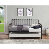 Constance Dark Bronze Modern Classic Metal Daybed With Lift-up Trundle - Ella Furniture