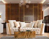 Sofia Ivory Velvet Sofa & Loveseat - Ella Furniture