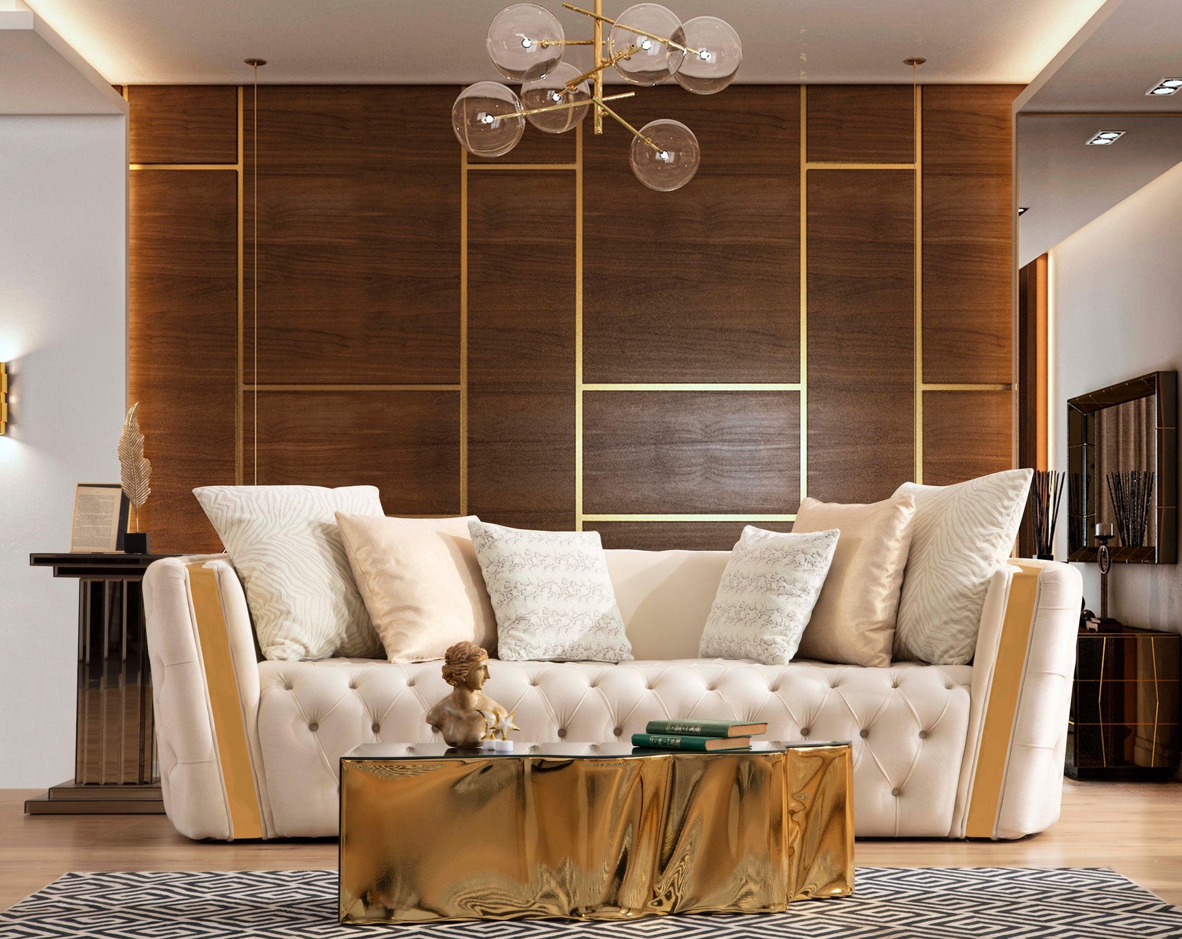Sofia Ivory Velvet Sofa & Loveseat - Ella Furniture
