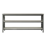 Fairhope Black Metal Modern Faux Marble And Metal Tv Stand/sofa Table - Ella Furniture