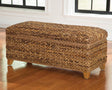 Laughton Hand-woven Storage Trunk Amber - Ella Furniture