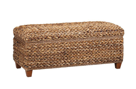 Laughton Hand-woven Storage Trunk Amber - Ella Furniture