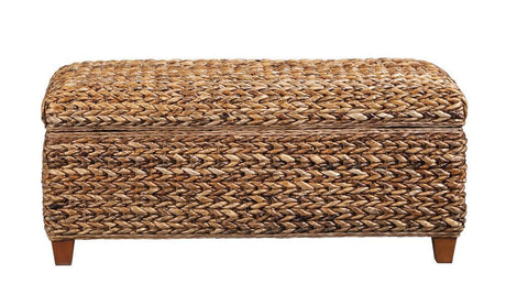 Laughton Hand-woven Storage Trunk Amber - Ella Furniture