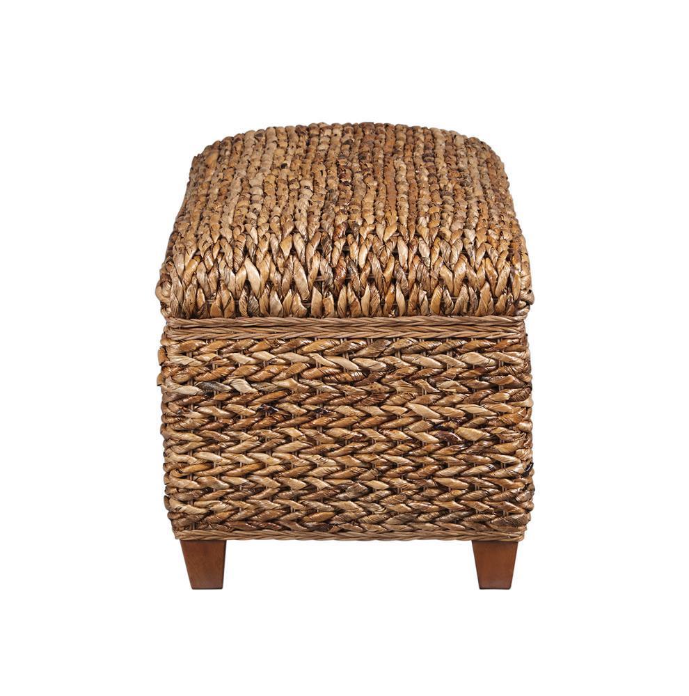 Laughton Hand-woven Storage Trunk Amber - Ella Furniture