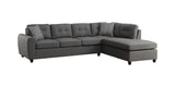 Stonenesse Tufted Sectional Grey - Ella Furniture