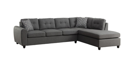 Stonenesse Tufted Storage Ottoman Grey - Ella Furniture