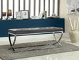Walton Rectangle Upholstered Tufted Bench Black - Ella Furniture
