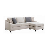 Mcloughlin Upholstered Sectional Cream - Ella Furniture