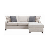 Mcloughlin Upholstered Sectional Cream - Ella Furniture