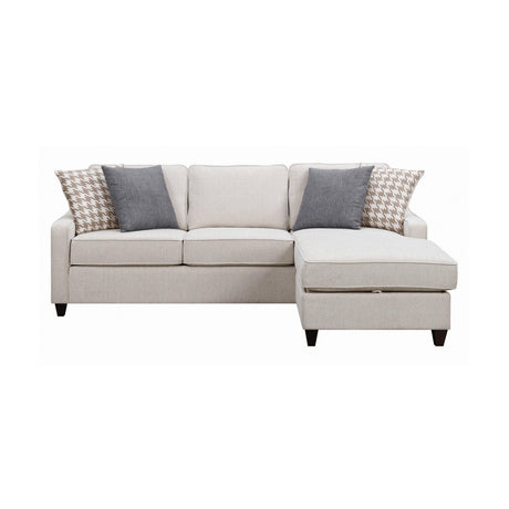 Mcloughlin Upholstered Sectional Cream - Ella Furniture