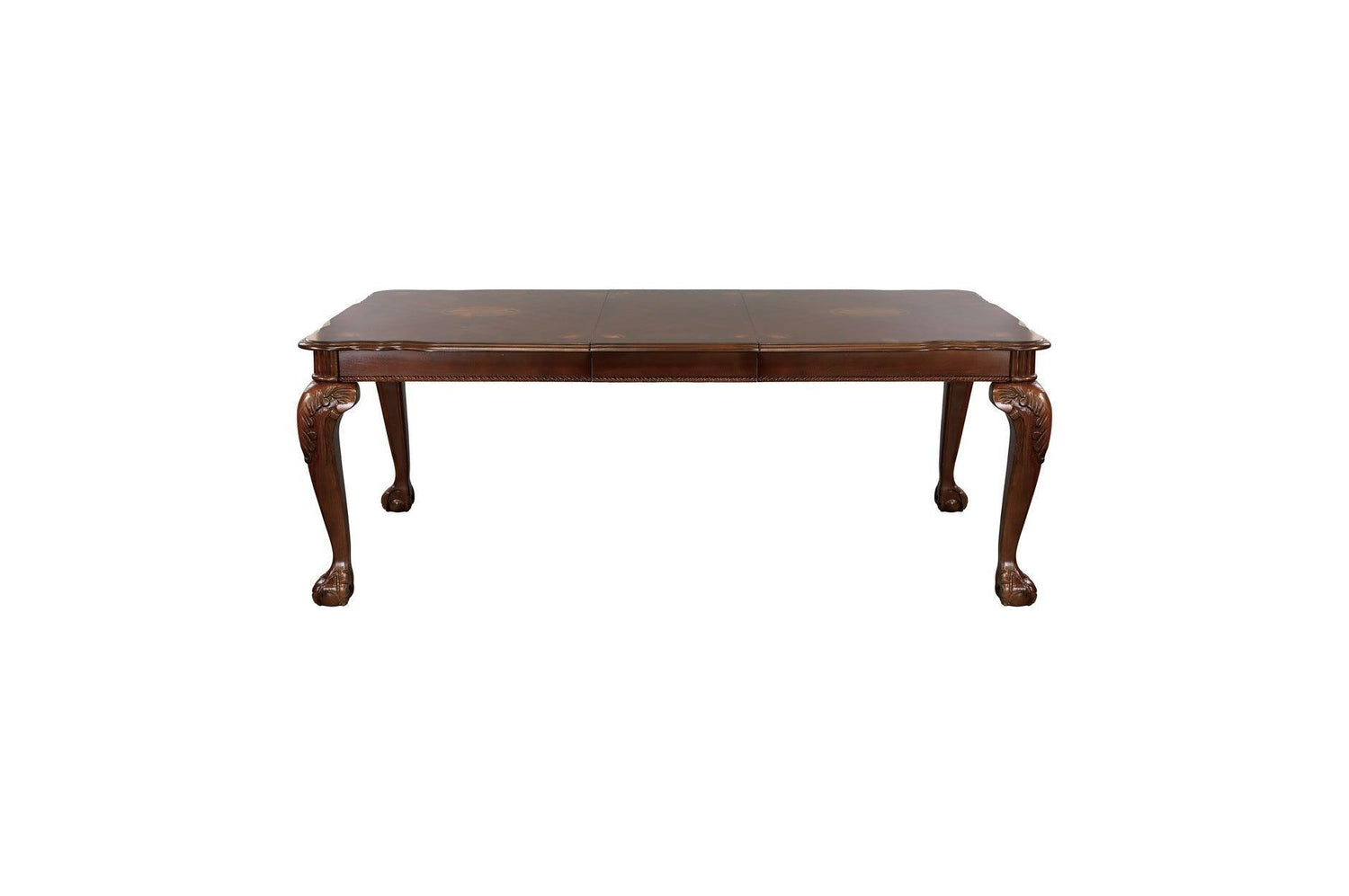 Norwich Dark Cherry Finish Sleek Traditional Fabric Upholstery Seat Rectangular Dining Room Set - Ella Furniture