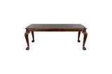 Norwich Dark Cherry Finish Sleek Traditional Fabric Upholstery Seat Rectangular Dining Room Set - Ella Furniture