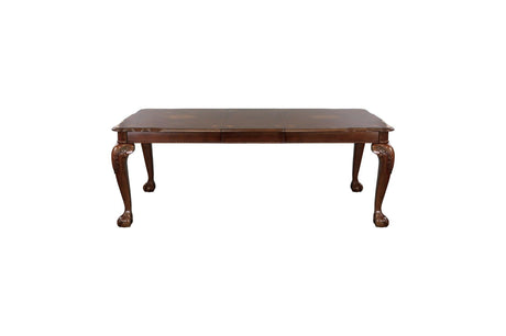 Norwich Dark Cherry Finish Sleek Traditional Fabric Upholstery Seat Rectangular Dining Room Set - Ella Furniture