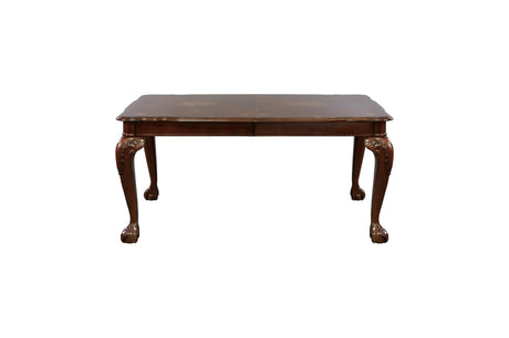 Norwich Dark Cherry Finish Sleek Traditional Fabric Upholstery Seat Rectangular Dining Room Set - Ella Furniture