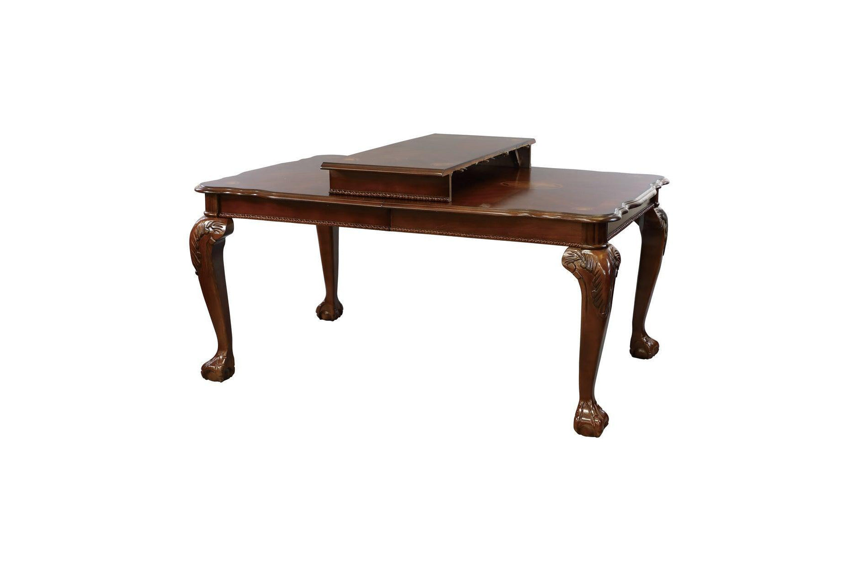Norwich Dark Cherry Finish Sleek Traditional Fabric Upholstery Seat Rectangular Dining Room Set - Ella Furniture