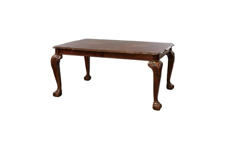 Norwich Dark Cherry Finish Sleek Traditional Fabric Upholstery Seat Rectangular Dining Room Set - Ella Furniture