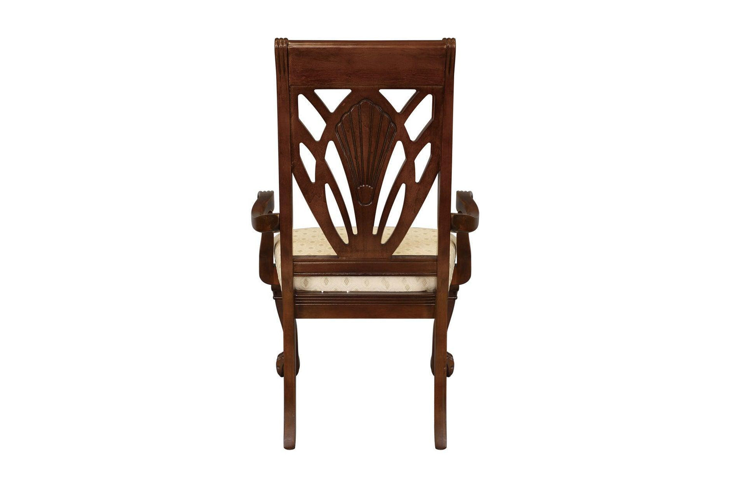 Norwich Dark Cherry Finish Sleek Traditional Fabric Upholstery Seat Rectangular Dining Room Set - Ella Furniture