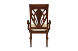 Norwich Dark Cherry Finish Sleek Traditional Fabric Upholstery Seat Rectangular Dining Room Set - Ella Furniture