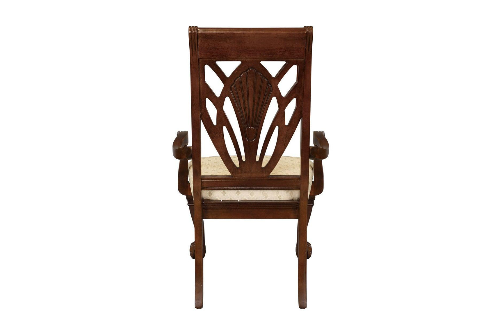 Norwich Dark Cherry Finish Sleek Traditional Fabric Upholstery Seat Rectangular Dining Room Set - Ella Furniture