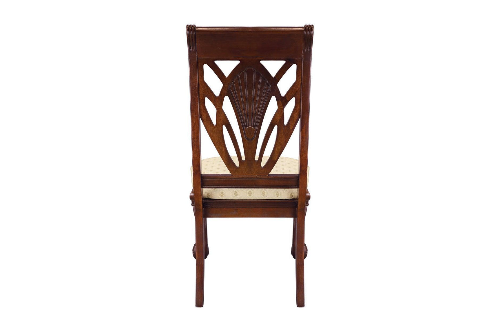 Norwich Dark Cherry Finish Sleek Traditional Fabric Upholstery Seat Rectangular Dining Room Set - Ella Furniture