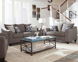 Salizar Flared Arm Loveseat Grey - Ella Furniture