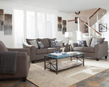 Salizar Flared Arm Chair Grey - Ella Furniture