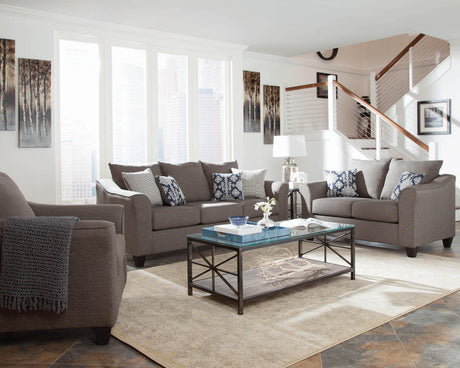 Salizar Flared Arm Chair Grey - Ella Furniture