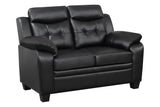 Finley Tufted Upholstered Sofa Black - Ella Furniture