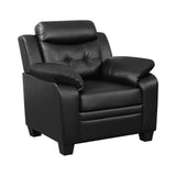 Finley Tufted Upholstered Sofa Black - Ella Furniture
