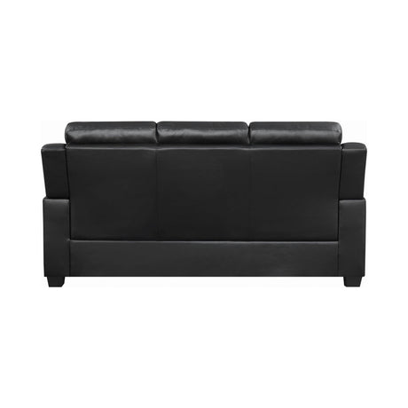 Finley Tufted Upholstered Sofa Black - Ella Furniture