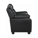 Finley Tufted Upholstered Sofa Black - Ella Furniture