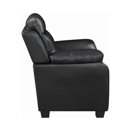 Finley Tufted Upholstered Sofa Black - Ella Furniture