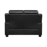 Finley Tufted Upholstered Loveseat Black - Ella Furniture