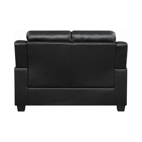 Finley Tufted Upholstered Loveseat Black - Ella Furniture