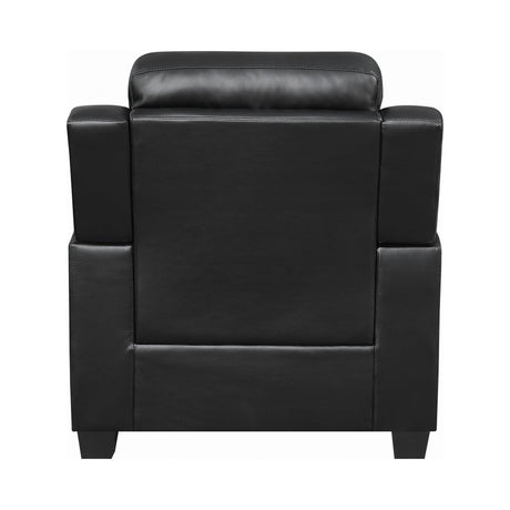 Finley Tufted Upholstered Chair Black - Ella Furniture