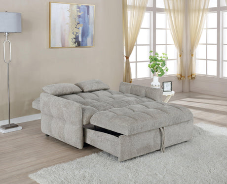 Cotswold Tufted Cushion Sleeper Sofa Bed Beige - Ella Furniture