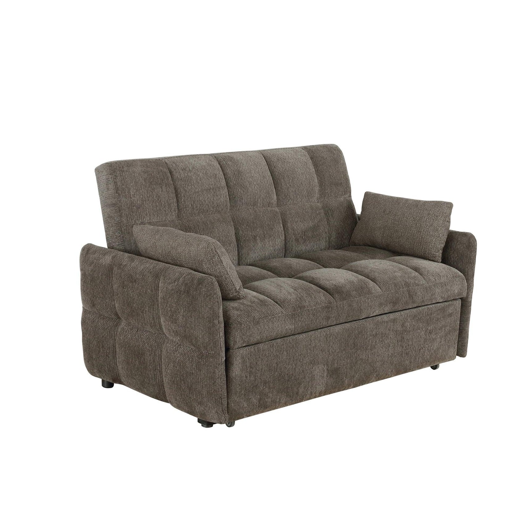 Cotswold Tufted Cushion Sleeper Sofa Bed Brown - Ella Furniture