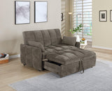Cotswold Tufted Cushion Sleeper Sofa Bed Brown - Ella Furniture