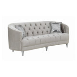 Avonlea Sloped Arm Tufted Sofa Grey - Ella Furniture