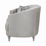 Avonlea Sloped Arm Tufted Sofa Grey - Ella Furniture