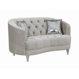 Avonlea Sloped Arm Tufted Sofa Grey - Ella Furniture