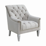 Avonlea Sloped Arm Tufted Sofa Grey - Ella Furniture