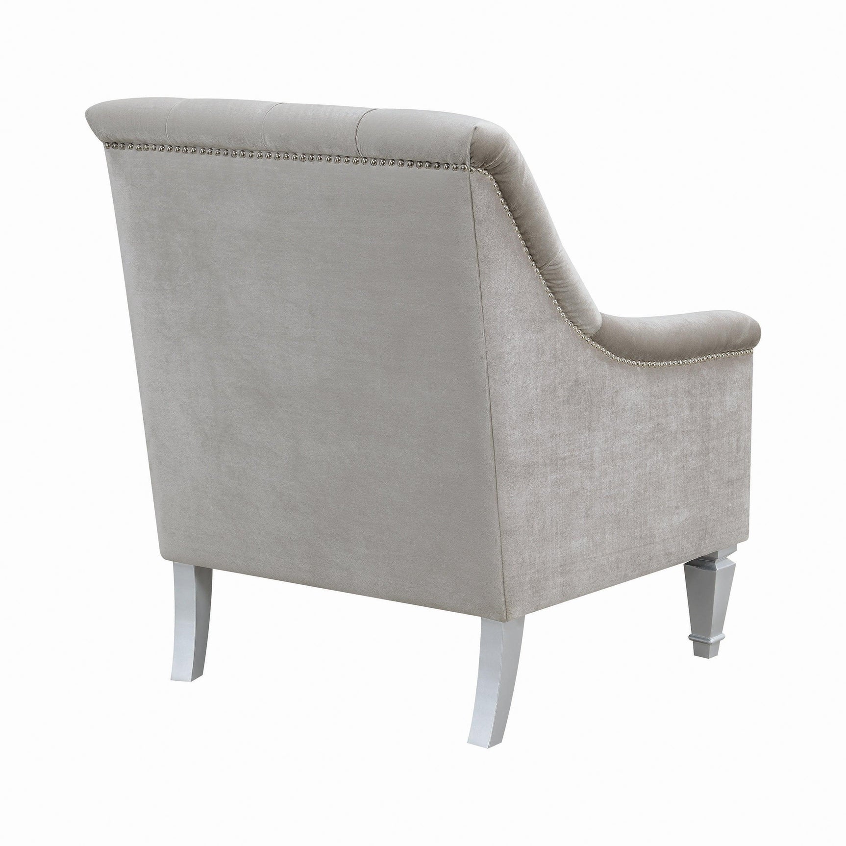 Avonlea Sloped Arm Tufted Chair Grey - Ella Furniture