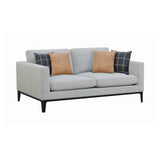 Apperson Cushioned Back Arm Chair Light Grey - Ella Furniture