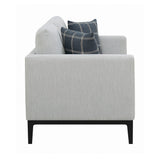 Apperson Cushioned Back Loveseat Light Grey - Ella Furniture