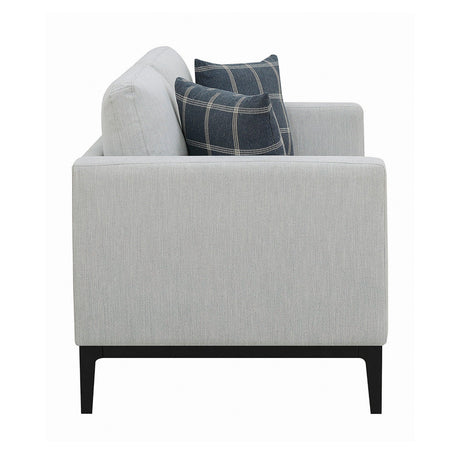 Apperson Cushioned Back Loveseat Light Grey - Ella Furniture