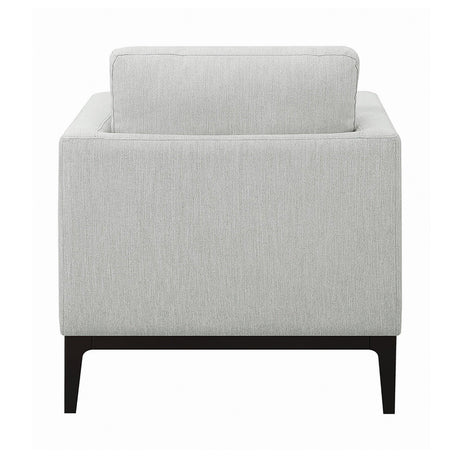 Apperson Cushioned Back Arm Chair Light Grey - Ella Furniture