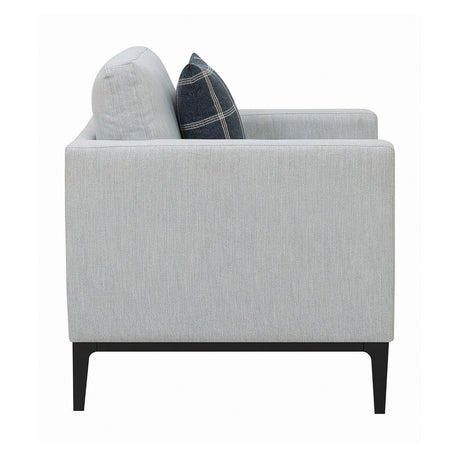 Apperson Cushioned Back Arm Chair Light Grey - Ella Furniture