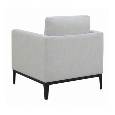 Apperson Cushioned Back Arm Chair Light Grey - Ella Furniture